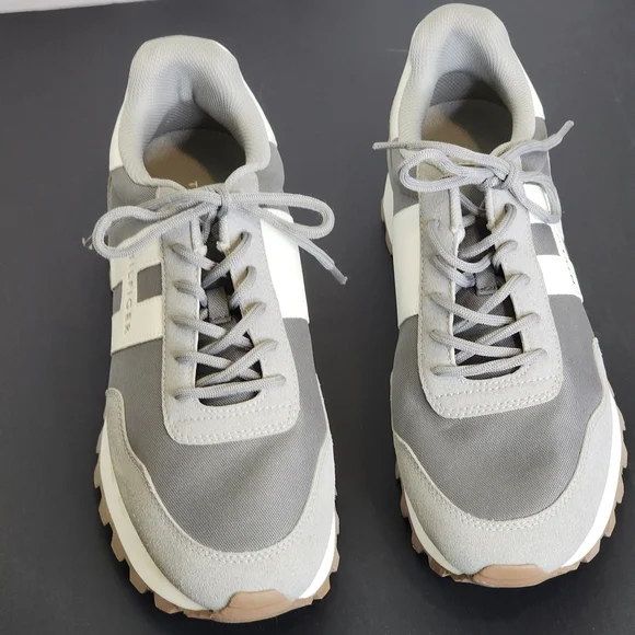 Tommy Hilfiger Gray and White Men's Shoes - Picture 1 of 6
